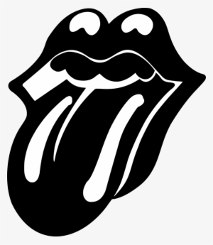 Rolling Stone Mouth Black Png Logo - Rolling Stones Logo Black And White