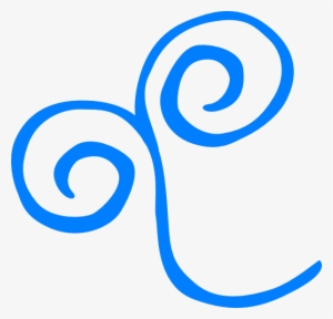 Swirls Clipart Simple Blue - Clip Art