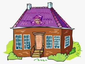 Large Brown Brick House Clip Art At Clker - Clipart House With Door Window Roof Wall
