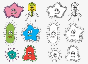 Bacteria Drawing Virus Clip Art - Bacteria Cartoon Drawing