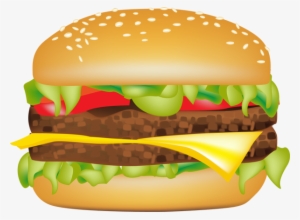Veggie Burger Clipart Plain Hamburger - Hamburger Clipart
