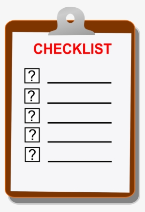 Checklist Template Png Svg Freeuse Library - Checklist Clipart
