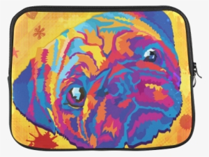 Pop Art Pug Laptop Sleeve 11'' - Wpap Dog Round Ornament