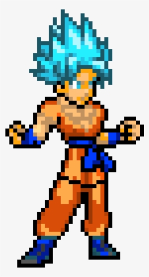 Super Saiyan God Super Saiyan Goku - Pixel Blue Kaioken Goku