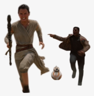 finn & rey running cutout [single cutouts included - finn and rey png