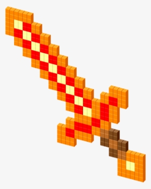 View Cursor On T-shirt - Minecraft Fire Sword Transparent