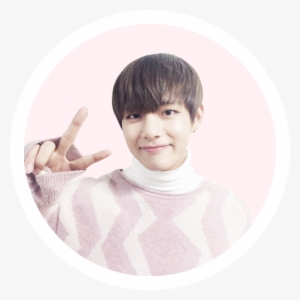 Taehyung Circle Icon Tumblr Pictures Png Taehyung Bts - V Bts Pink Aesthetic