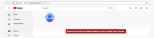 Infowars Youtube Takedown Notice