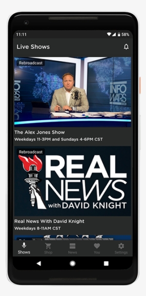 Download And Install The Official Infowars App For - Alex Jones