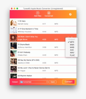 Select Output Format Apple Music - Apple Music Converter