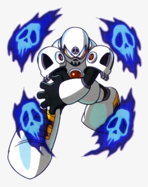 His Power Is Essentially The Same As Wood Man's Leaf - Mega Man Skull Man
