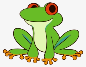 British Flag Clipart Frog - Smiling Cartoon Frog