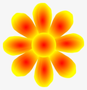 Yellow Flower Clipart Flower Petal - Cross-stitch