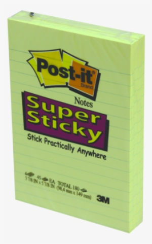 Post It Lined Super Sticky Notes - Post-it Super Sticky Notes 4 In X 6 In Canary Yellow