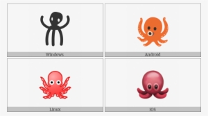 Octopus On Various Operating Systems - Octopus Emoji Google