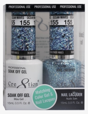 Cre8tion Matching Color Gel & Nail Lacquer 155 Ocean - Color