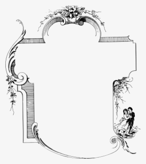 Young Couple Frame - Drawing