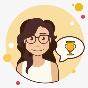 Long Hair Girl Trophy Icon - Matematico Png