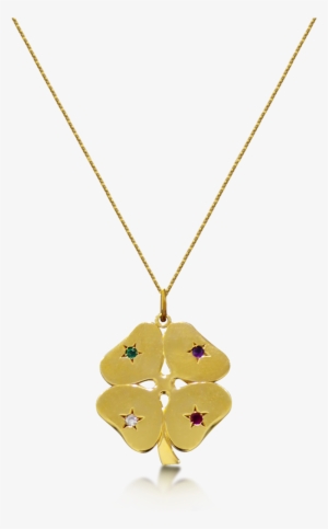A Retro "dear" Four Leaf Clover Charm Necklace, By