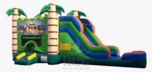 Tiki Combo Xl Inflatable Ride For Sale - Tiki Island Combo 10 Commercial Inflatable Bouncer