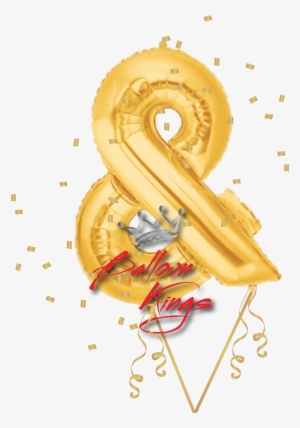 Gold Symbol Ampersand - 40 Megaloon Gold Ampersand Balloon