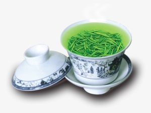 Teacup Green Tea Cup Green Tea Leaf Pattern Design - 图片