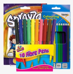 Crayons, Clay & Paint - Tiger Box 24 Full Length Colouring Pencil