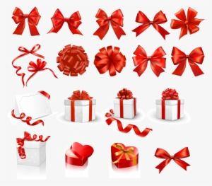 Various Gift Boxes And Bow Png - Gift