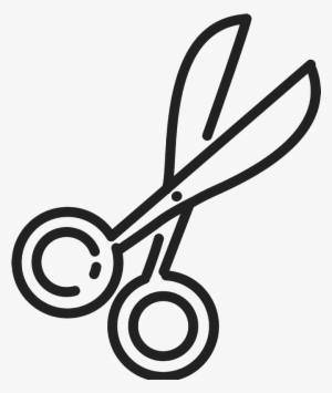 Scissors Outline Rubber Stamp - Line Art