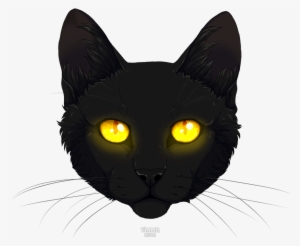 Black By Vialir - Black Cat Head Png