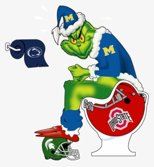 Official The Grinch Toilet Ohio State Buckeyes Michigan - Troy Smith Autographed Ohio State Buckeyes White Panel