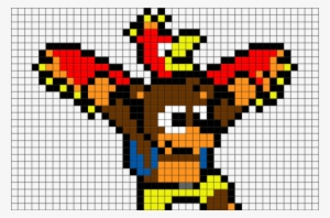 Banjo Kazooie Pixel Art Grid