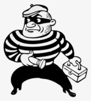 Wordpress Website Security - Cartoon Robber Transparent Background