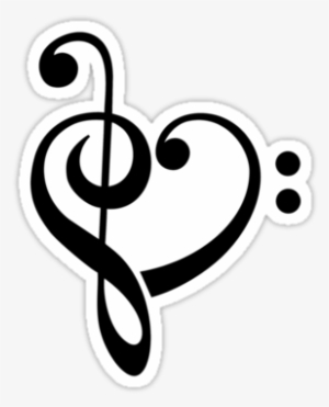 Music Heart, Love, Music, Bass Clef, Treble Clef, Classic, - Treble Clef Bass Clef Heart