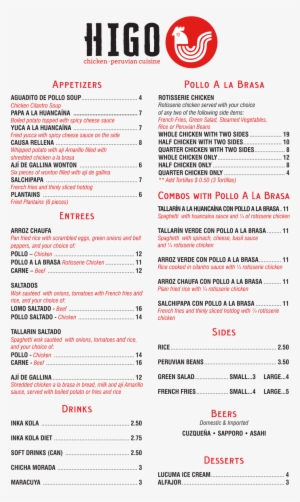 Higo Chicken Menu-1 - Higo Chicken