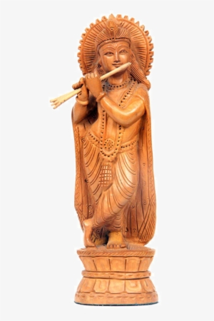 Beautifully Carved Wooden Lord Krishna - Krishna