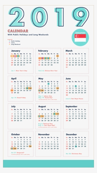 Free Png 2019 Indian Calendar Png Pics Png Images Transparent - Singapore Calendar 2019 Holiday