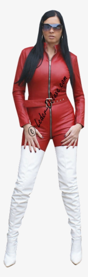 Leather Catsuit - Red Leather Catsuit