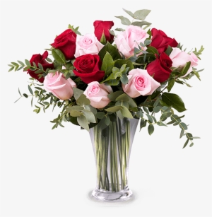 12 Red And Pink Roses - Flower Shop Banner