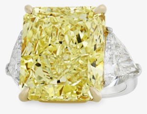 Fancy Yellow Diamond Ring, - Diamond