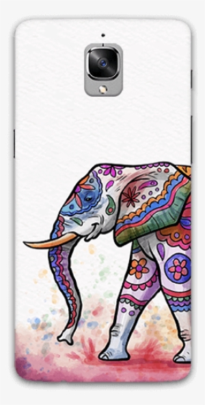 Holi Background With Elephant Oneplus 3t Mobile Case - Imagens De Elefantes Indianos