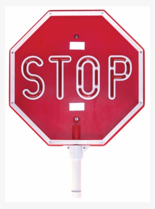 Stop/stop Traffic Control Sign