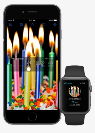 Countdownstar Iphone6applewatch En - Birthday Candles Gif Animated