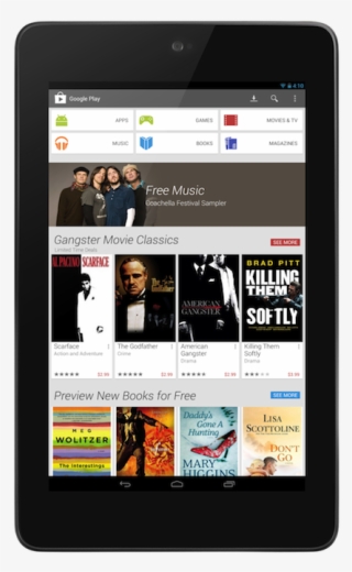 Play Home - Tablet - Google Play Layout In Tablet