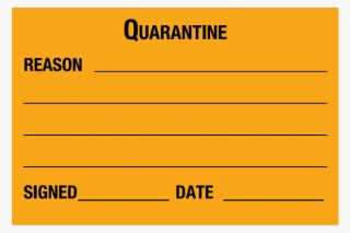 Brady Quality Assurance Label Quarantine - M Not Doing Shit Today