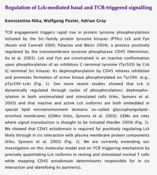 Lck Localises To The Plasma Membrane In Gem Lipid Microdomains - Classicismo Em Portugal