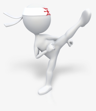 Karate Stick Figure - Stick Figure Kicking
