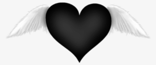Free Png Black Heart With Wings Transparent Png Images - Siyah Beyaz Kalp Png