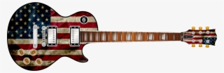 Guitar With American Flag