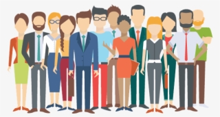 Picture Of A Group Of Diverse People - Group Of People Illustration